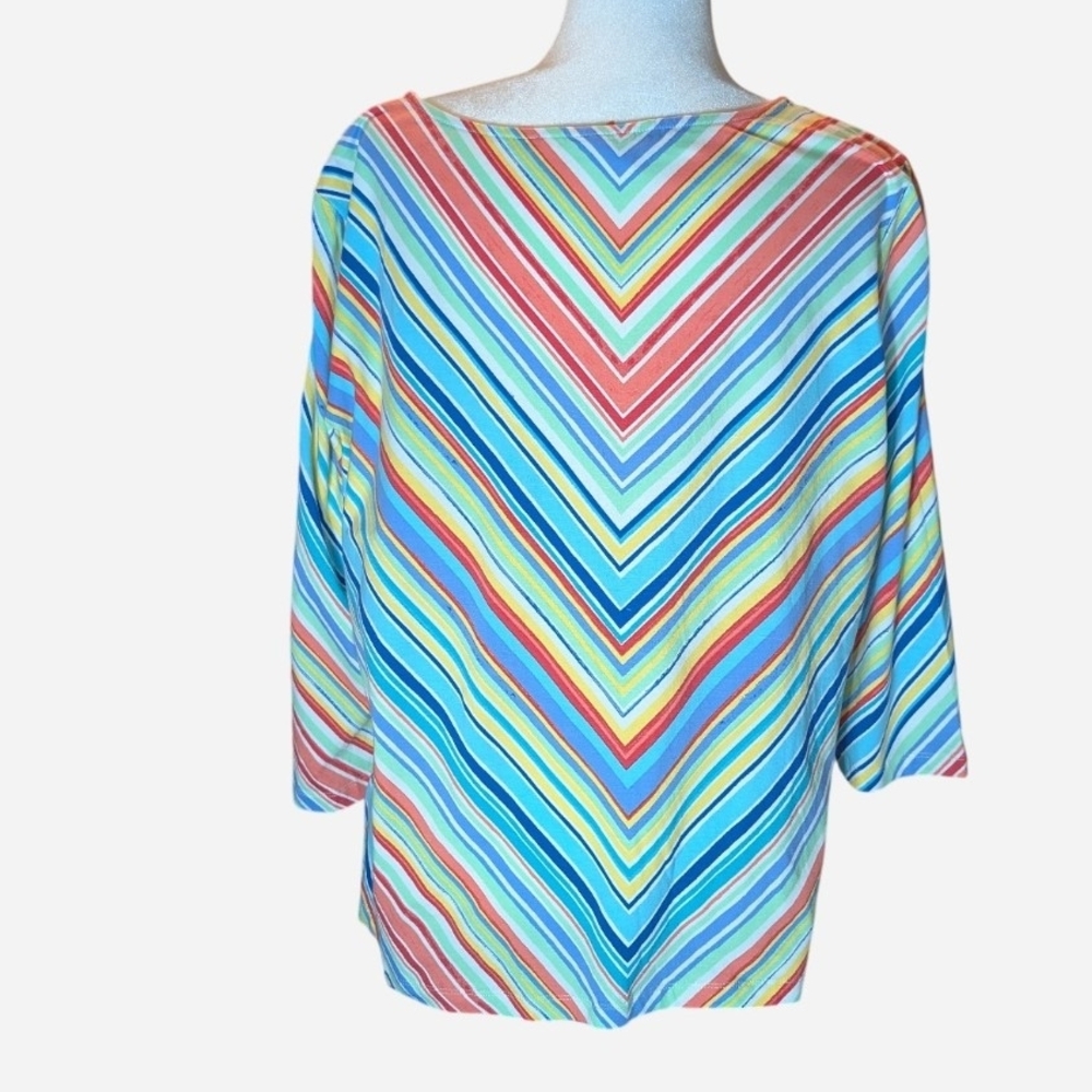 Colorful Chevron Women's Blouse - Picture 2 of 13